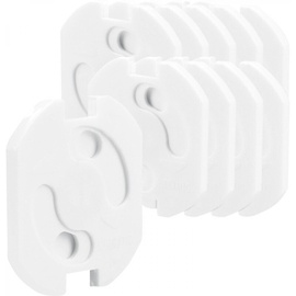 Lülitialune määrdumiskaitse FreeON Socket Protector, plastik, valge, 10 tk