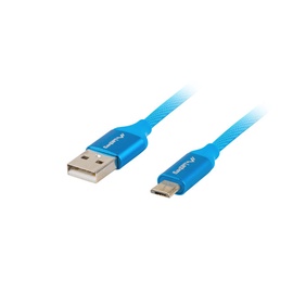 Провод Lanberg, USB 2.0 Type A/Micro USB 2.0 Type B, синий