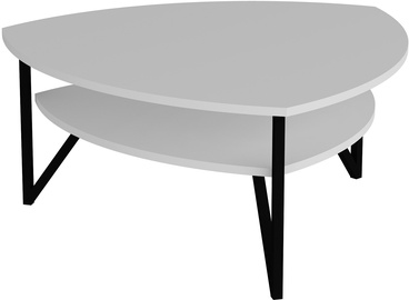 Журнальный столик Kalune Design Lonnes, белый, 93 см x 93 см x 42 см