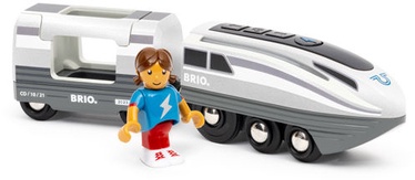 Transporto žaislų komplektas Brio Turbo Train 63600300, balta/pilka