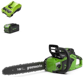 Аккумуляторная бензопила Greenworks GD40CS18K4, 40 см