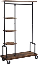 Riidestange Songmics Industrial, 174.5 cm, must/tumepruun