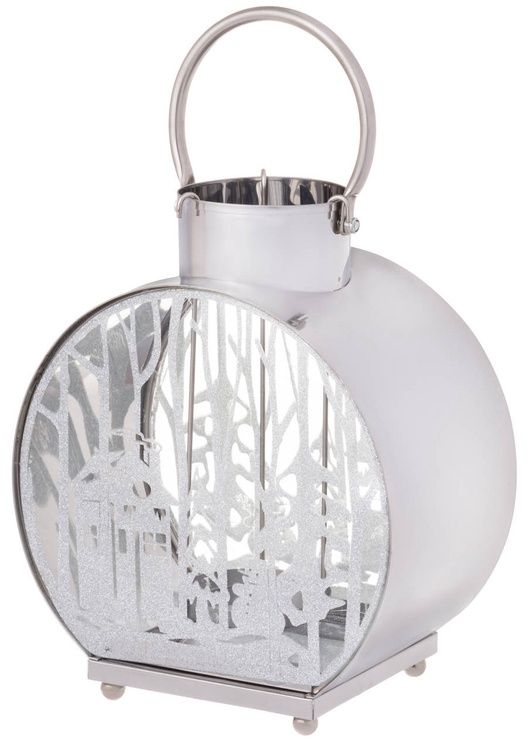 Svečturis 4Living Lantern Frosty 062568, metāls, caurspīdīga/sudraba
