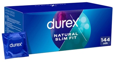 Prezervatyvai Durex Natural Slim Fit, 52 mm, 144 vnt.