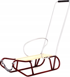 Nööriga kelk Enero Tomek, bordoo/beež, 82 cm x 32 cm