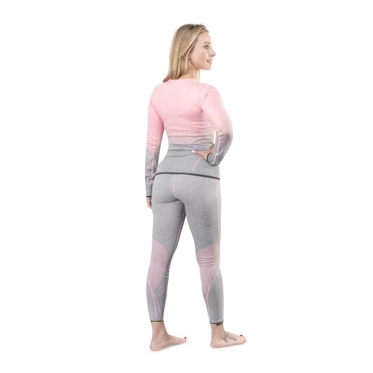 Termopesu, naiste Spokey Flora Set Women, roosa/hall, M/L, 2 tk