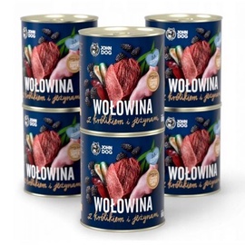 Mitrā barība (konservi) suņiem John Dog Berry Beef with Rabbit & Blackberries, liellopa gaļa/truša gaļa, 0.8 kg, 6 gab.