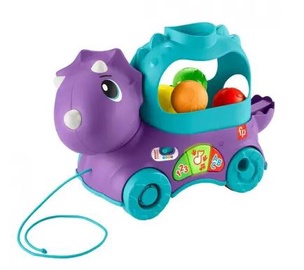 Rotaļu dzīvnieks Fisher Price Poppin Triceratops HNR53, lietuviešu, angļu, krievu, igauņu, latviešu, ukraiņu