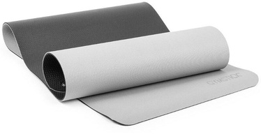 Коврик для фитнеса и йоги Gymstick Pro Yoga Mat With Hanging Rings 61022G, черный/серый, 180 см x 61 см x 0.6 см