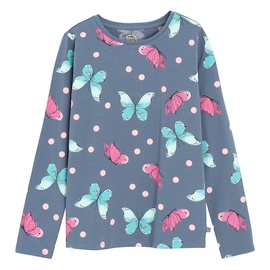Krekls ar garām piedurknēm, meitenēm Cool Club CCG2820724, rozā/tumši zila/piparmētra, 158 cm