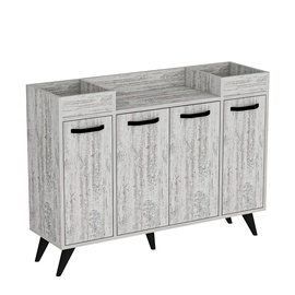 Отдельно стоящий кухонный шкаф Kalune Design Visar, белый/серый, 120 см x 35 см x 88.5 см