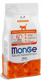 Сухой корм для кошек Monge Monoprotein Kitten Duck, мясо утки, 1.5 кг