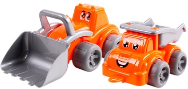 Transporta rotaļlietu komplekts Technok Construction Set 0977, oranža/pelēka