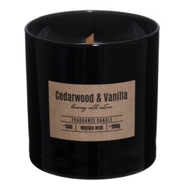 Svece, aromātiskā Bispol Cedarwood & Vanilla, 34 h, 190 g