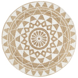 Ковер VLX Print 133695, коричневый/белый, 90 см x 90 см