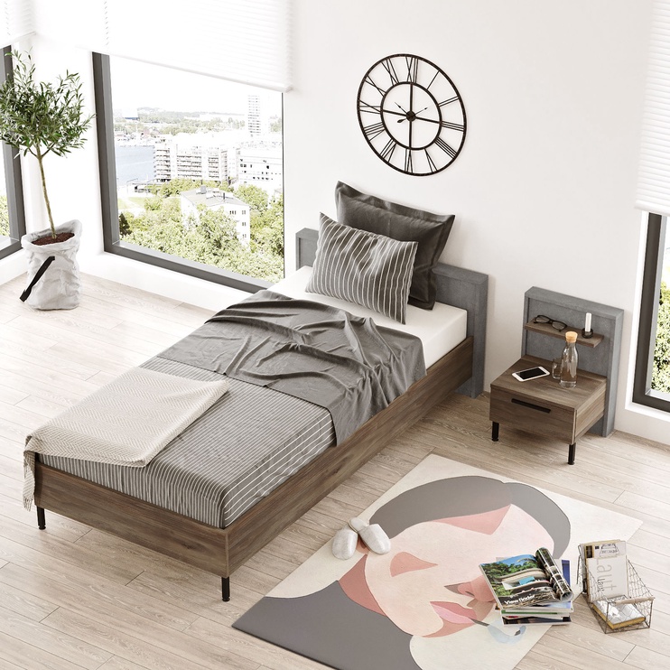 Комплект мебели для спальни Kalune Design Young HM9, комнатные, коричневый/серый