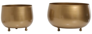 Puķu pods Kalune Design Decorative Pot Set 1027-3 253NSR1149, alumīnijs/metāls, 290 mm, Ø 290 mm x 290 mm, zelta