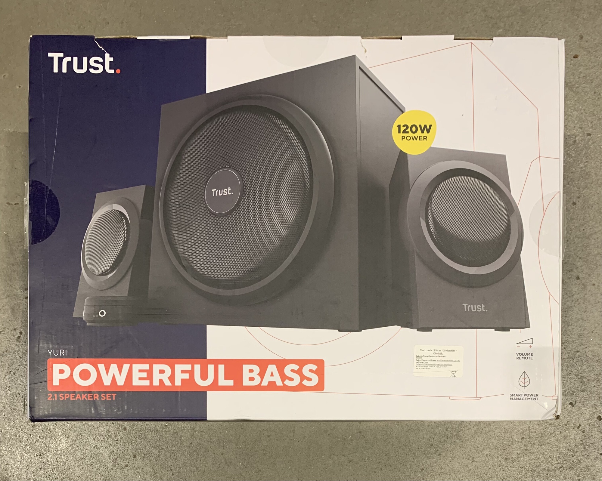 Subwoofer Speaker Set Yuri 2.1 120W Powerful Bass Trust
