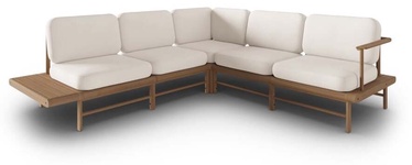 Kampinė lauko sofa Calme Jardin Belize 5 seats, balta, kairinė, 245 cm x 230 cm x 74 cm