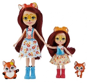 Кукла Mattel Enchantimals Felicity & Feana Fox Sisters Dolls HCF81, 15 см