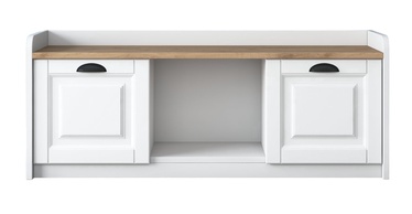 Jalatsikapp Kalune Design P2 1808, valge/pähklipuu, 1200 mm x 400 mm x 450 mm