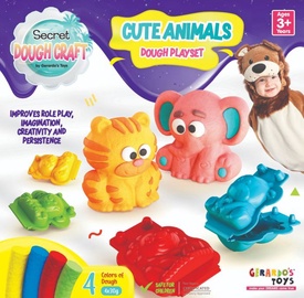 Plastilīns Gerardos Toys Cute Animals 56455, dauzkrāsaina