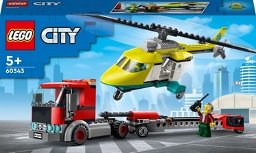 Konstruktors LEGO City Glābšanas helikoptera pārvadātājs 60343, 215 gab.