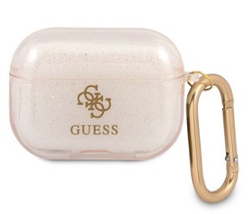 Чехол для наушников Guess Glitter Case, золотой