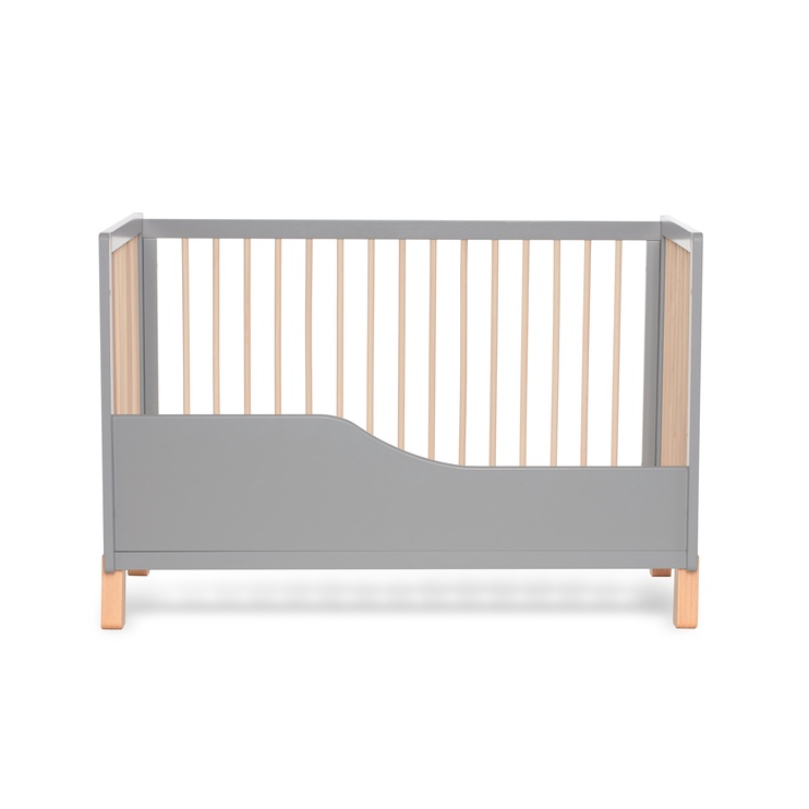 Кровать KinderKraft Lunky, коричневый/серый, 66 x 124 см