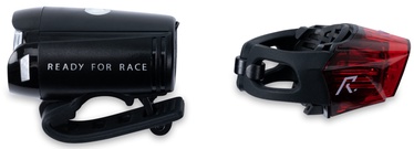 Велосипедный фонарь RFR Tour 35 Light Set 14322, пластик, черный/красный, 2 шт.
