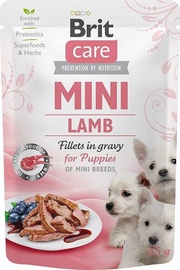 Mitrā barība (konservi) suņiem Brit Care Mini Puppy, jēra gaļa, 0.085 kg