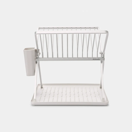 Indų džiovykla Brabantia Foldable Dish Drying Rack, 33 cm x 37 cm x 31.5 cm, plastikas/nerūdijantysis plienas, pelenų