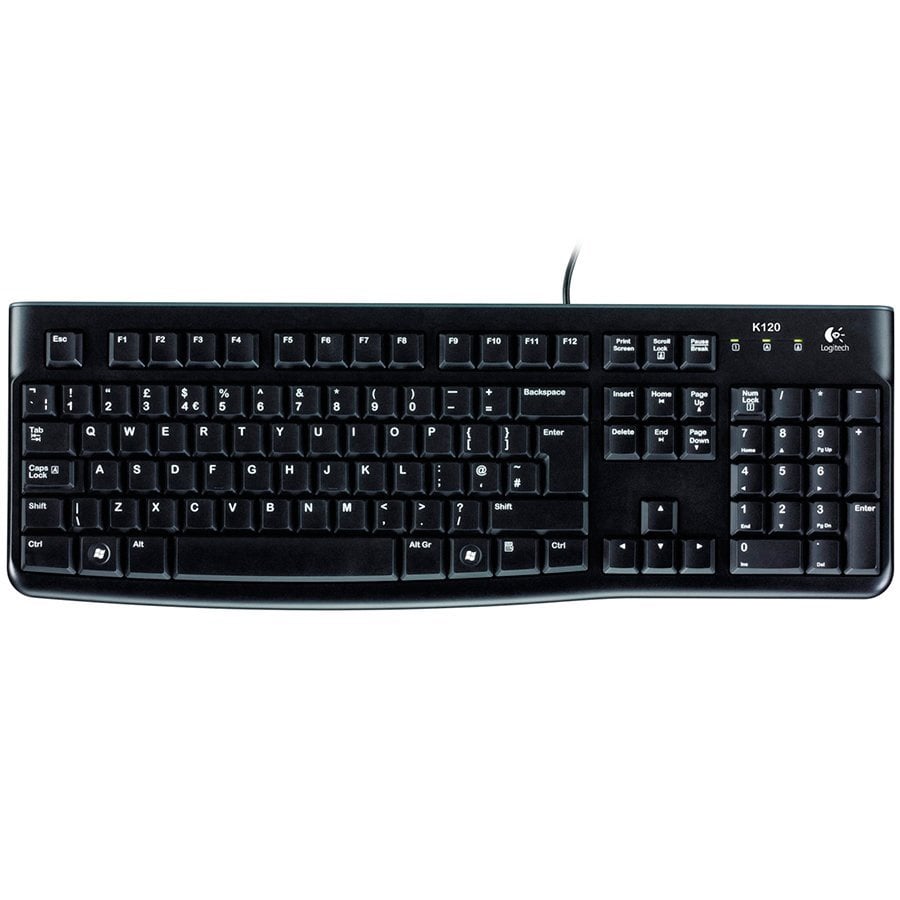 logitech k120 ergonomic desktop usb keyboard