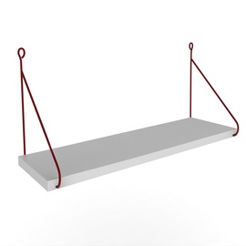 Sienas plaukts Kalune Design Armoni, balta/sarkana, 20 cm x 72 cm x 20 cm