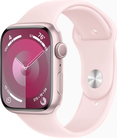 Nutikell Apple Watch Series 9 GPS, 45mm Pink Aluminium Light Pink Sport Band M/L, roosa