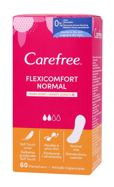 Higiēniskie ieliktnīši Carefree Carefree Flexi Comfort Cotton Feel Fresh Scent, Normal, 60 gab.