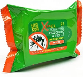 Atbaidīšanas līdzeklis Xpel odi atbaidītājs Mosquito & Insect Repellent Wipes, 25 gab.