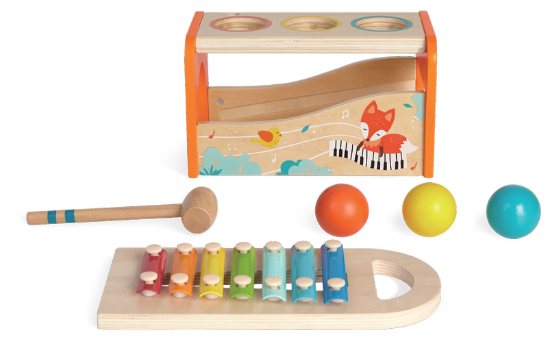 Laste ksülofon Gerardo's Toys Wooden Xylophone-Ball Game