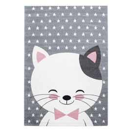 Ковер комнатные Ayyildiz Kids Kitty 2002900550, белый/розовый/серый, 290 см x 200 см
