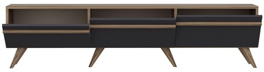 TV galds Kalune Design Amsterdam, brūna/antracīta, 180 cm x 35 cm x 42 cm