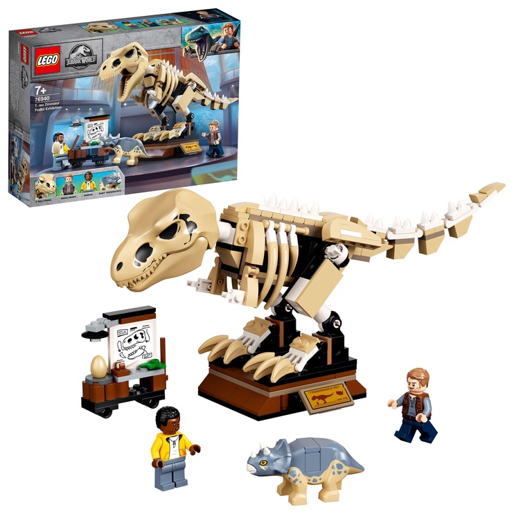 Konstruktors LEGO Jurassic World Tiranozaura fosilijas eksponāts 76940, 198 gab.