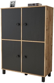 Skapītis Kalune Design Multi Purpose VL45-238, melna/priežu, 40 cm x 96 cm x 135.4 cm