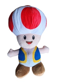 Mīkstā rotaļlieta HappyJoe Super Mario Toad, daudzkrāsaina, 21 cm