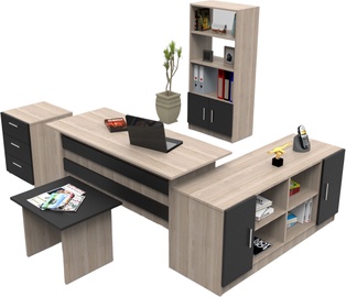 Комплект мебели Kalune Design VO15 - OB, черный/дубовый, 60 x 140 x 73.8 см