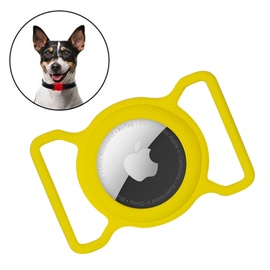 AirTag держатель Hurtel Pet Collar Loop Case, желтый