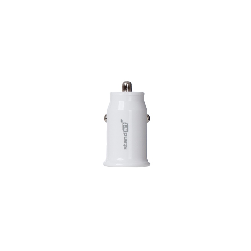 Auto telefona lādētājs Standart GT-ZJ21, USB/USB Type-C, balta, 20 W