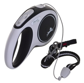 Automātiskā pavada Flexi New Comfort S, balta, 8 m