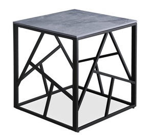 Kafijas galdiņš Universe, melna/pelēka, 55 cm x 55 cm x 55 cm
