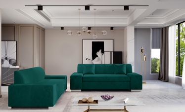 Комплект мягкой мебели Porto 2 + 3 Mat Velvet 75, комнатные, зеленый