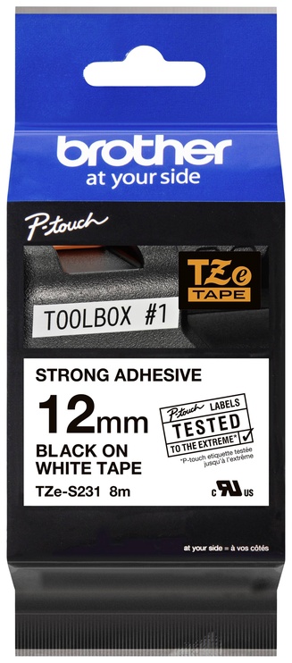 Kleebisprinteri lint Brother Tape Cassette TZe-S231 Strong Adhesive, 800 cm